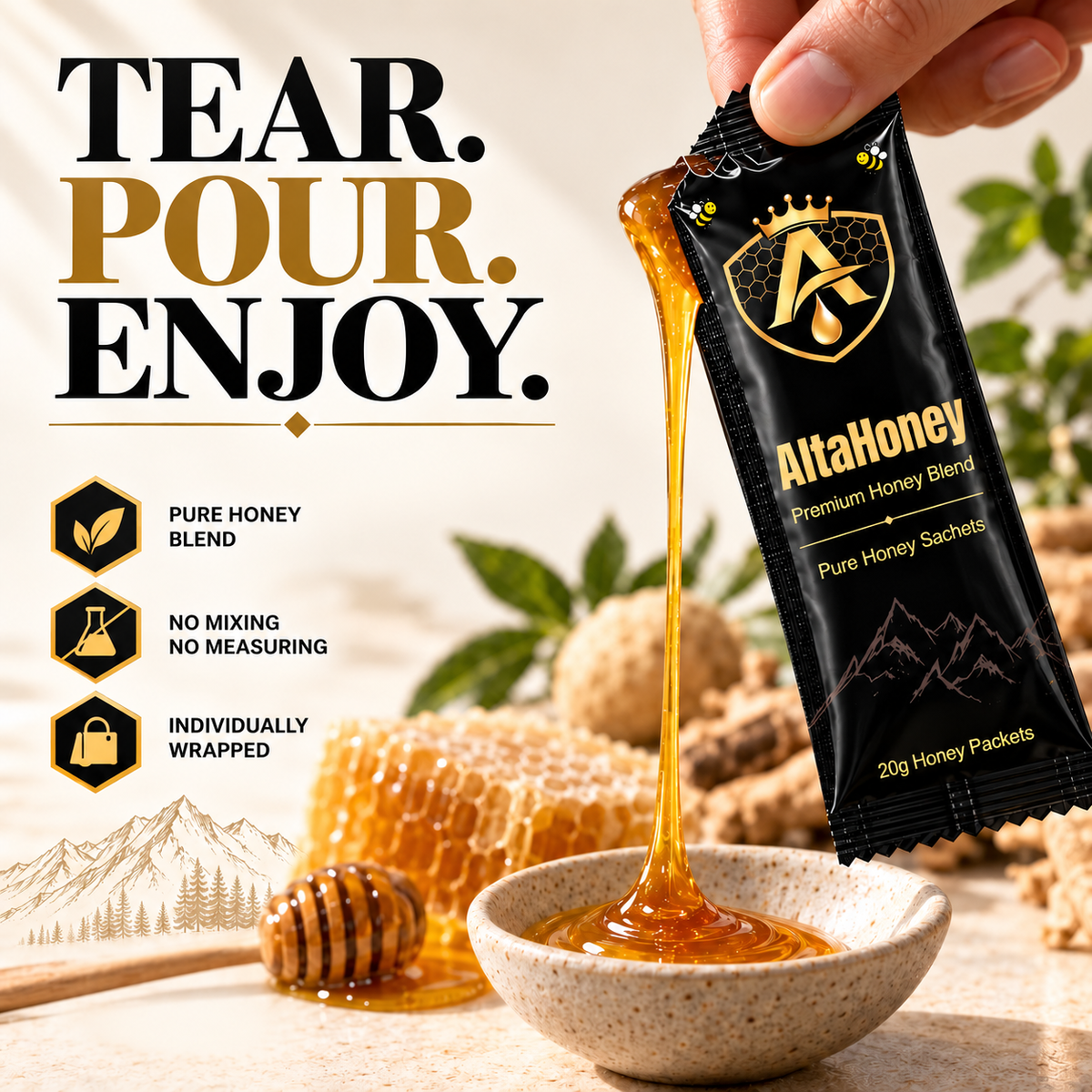 Alta Honey - For Men (Black Sachet)